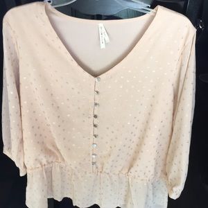 Beautiful blush and gold top.
